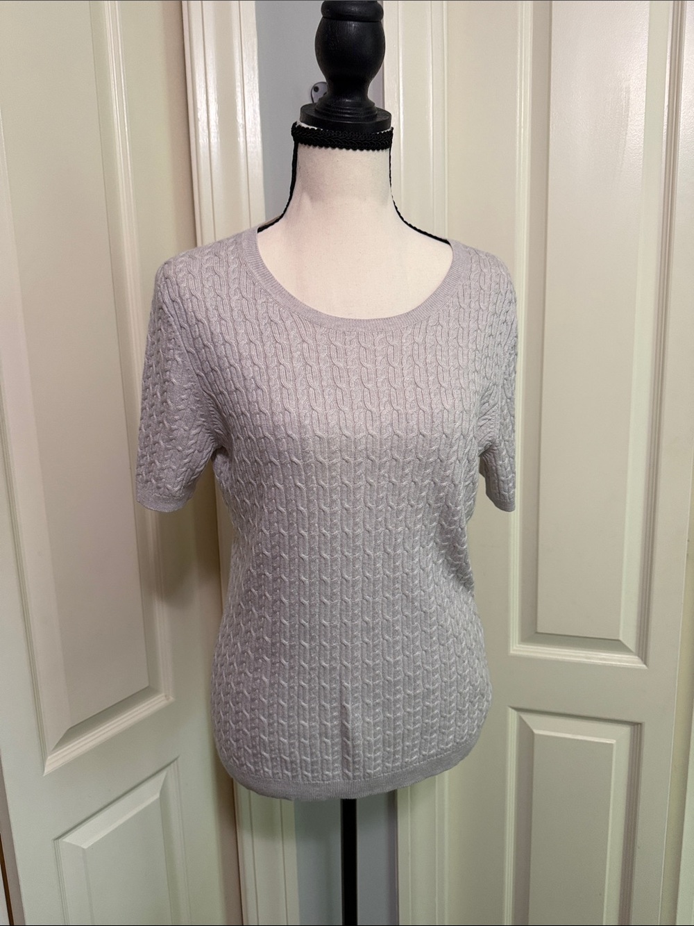 Brooks Brother Women's Short-Sleeve Cable Knit Sweater